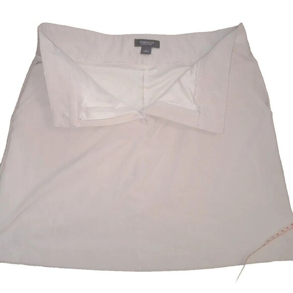 Jones New York Women's Mini Skirt Back Zip  SZ 8 Cream Color - Picture 2 of 8